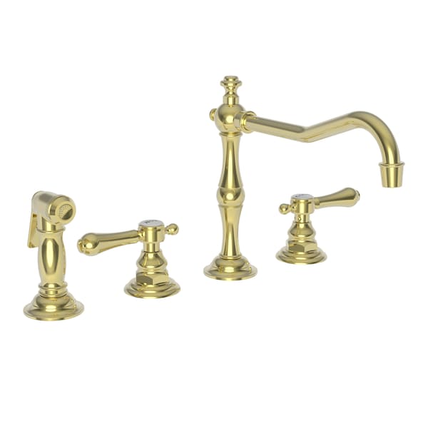 Newport Brass Kitchen Faucet With Side Spray in Forever Brass (Pvd) 973-01 - main